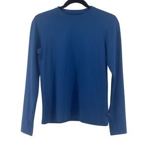 REI KIDS LARGE 14-16 Base layer Blue Long Sleeve Shirt Thumbholes